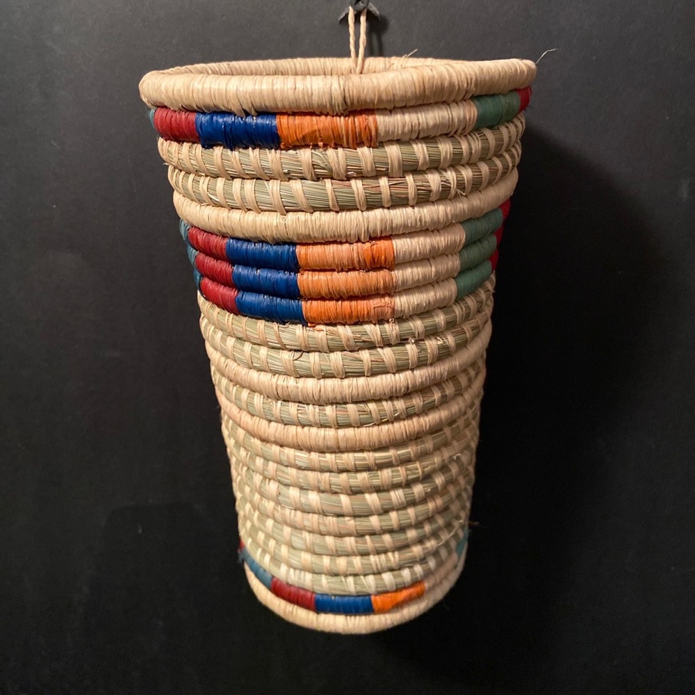 Threshold Quality &Design Woven Vessel Basket Wall Hanging Vase Handcrafted